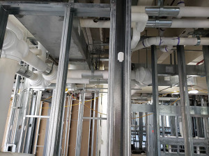 Domestis Water mains insulated with fiberglass pipe covering