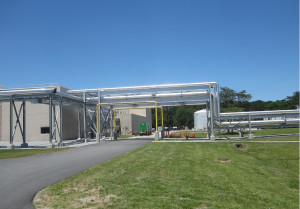 Alternative view of pipe bridge varying between 24' to 8' elevation. Franklin insulation gallery