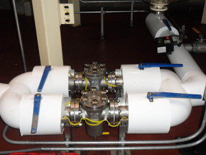 Alternative view view of the chocolate distribution piping. Franklin insulation gallery